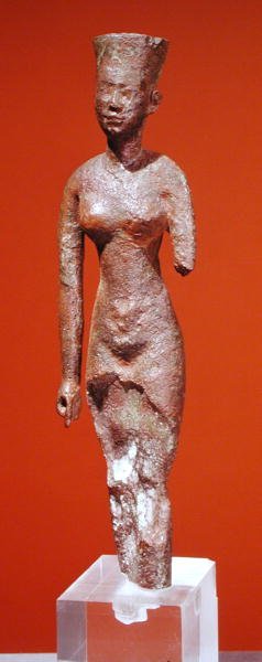 Bir tanrıça heykelciği (bronz) by Late Period Egyptian