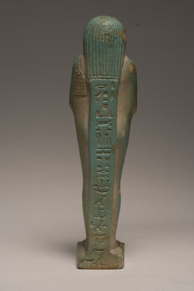 Padineith (fayans) için Shabti figürü (ayrıca bkz. 247998) by Late Period Egyptian
