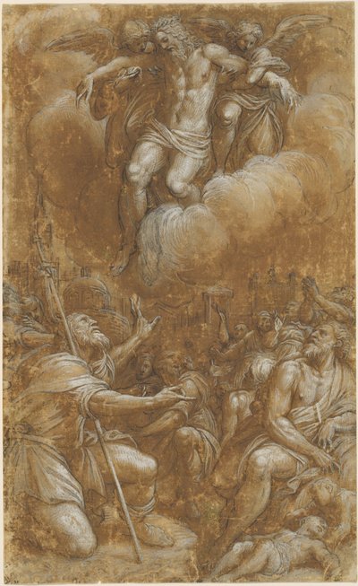 Saint Roch Veba Kurbanları Adına Aracılık Ediyor by Lattanzio Gambara