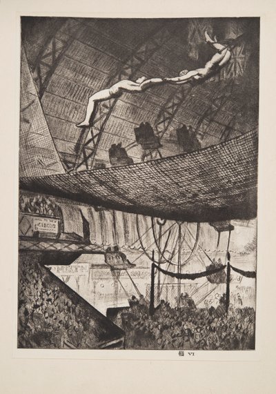 Akrobatlar, bar. 1925. by Laura Knight