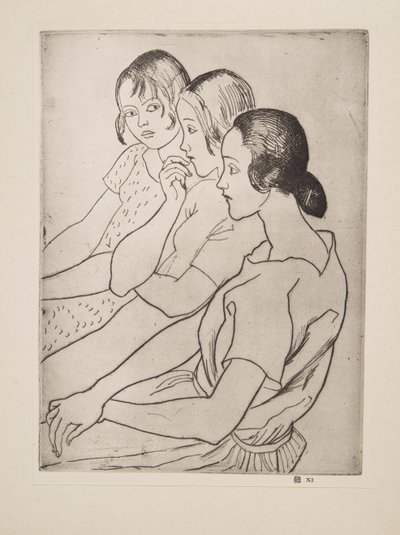 Köy Kızları, pub. 1927. by Laura Knight