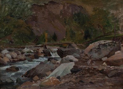 “Dünyanın Sonu” adlı bir yerde Breda nehri (Tuval üzerine yağlıboya) by Laurent Guétal