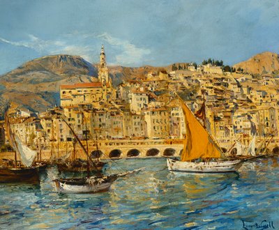 Menton Limanı by Laurent Lucien Gsell