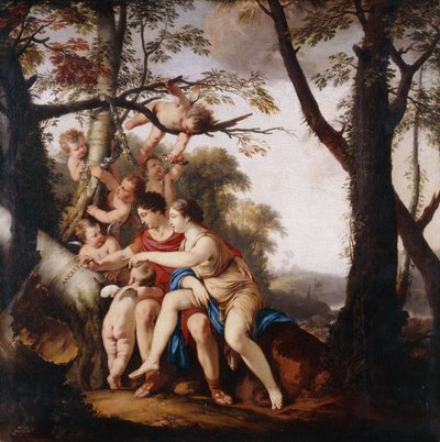 Angelica ve Medoro by Laurent de la Hyre