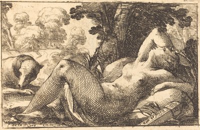 diana yaslanmış by Laurent de la Hyre