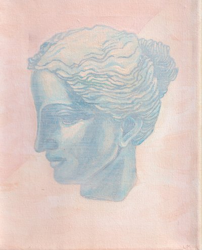 Mavili Kız, 2025 (tuval üzerine akrilik) by Laurie Michaels