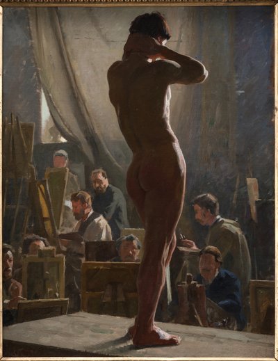 Bonnat Stüdyosunda Çıplak Erkek by Laurits Regner Tuxen