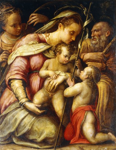 Bebek Aziz Vaftizci Yahya ve Aziz Catherine ile Kutsal Aile, by Lavinia Fontana