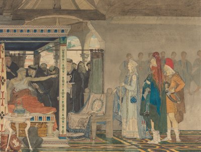 Praetextatus'un Ölüm döşeğindeki Fredegonda by Lawrence Alma Tadema