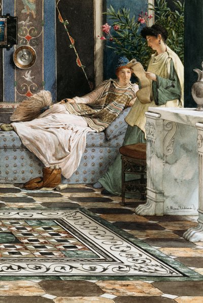 Orada Olmayanın Mektubu, 1871 by Lawrence Alma Tadema