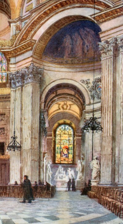 Güney Transeptinin Batı Koridoru (renkli taş baskı) by Lawrence Deller