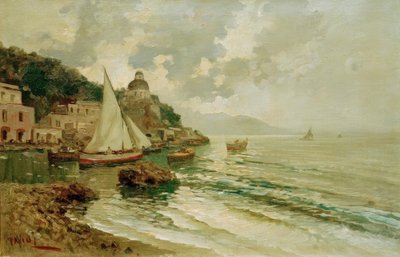 Balıkçı tekneleri ile yazlık Adriyatik kıyısı by Lazzaro Pasini