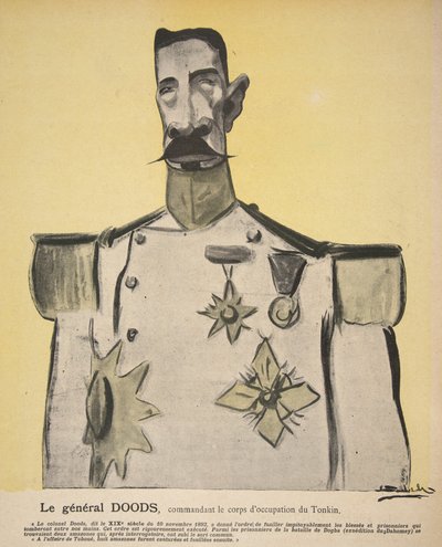 General Doods, Tonkin işgal birliklerine komuta ediyor, 