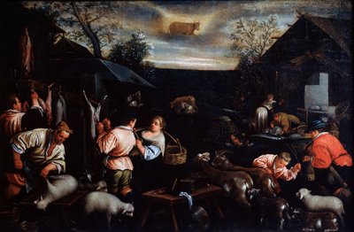 The Seasons dizisinden Nisan, 16. yüzyılın sonu veya 17. yüzyılın başı by Leandro Bassano