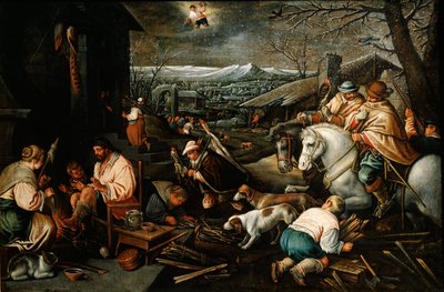 The Seasons dizisinden Ocak, 16. yüzyılın sonu veya 17. yüzyılın başı by Leandro Bassano