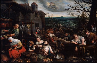 The Seasons dizisinden Kasım, 16. yüzyılın sonu veya 17. yüzyılın başı by Leandro Bassano
