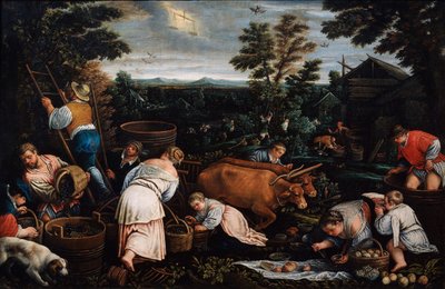 The Seasons dizisinden Eylül, 16. yüzyılın sonu veya 17. yüzyılın başı by Leandro Bassano