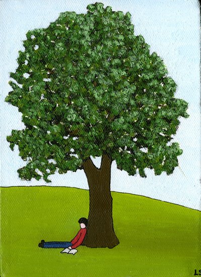 Tembel Günler, 2015, (Tuval Üzerine Akrilik ve Mürekkep) by Lee Sellers