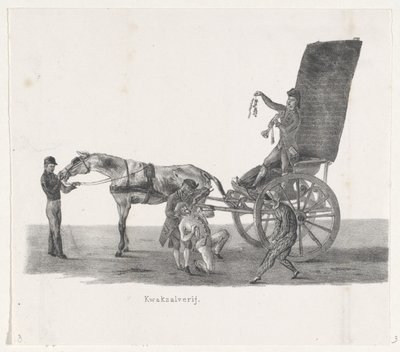 Bir şarlatanla Sjees, 1835 Quackery (nesne üzerindeki başlık) H.H. tarafından düzenlenen yükselişlerin bireysel performansları. 9 Şubat 1835