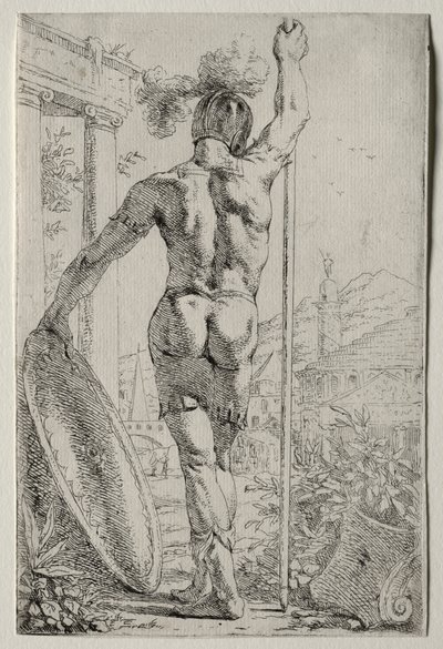 Bir Asker Ayakta, Arkadan Göründü by Leendert van der Cooghen