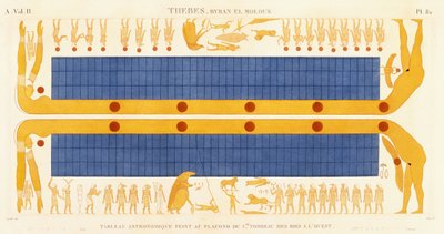 Thebes, Byban el Molouk, c.1809-1812 (renkli gravür) by Legentil (after)