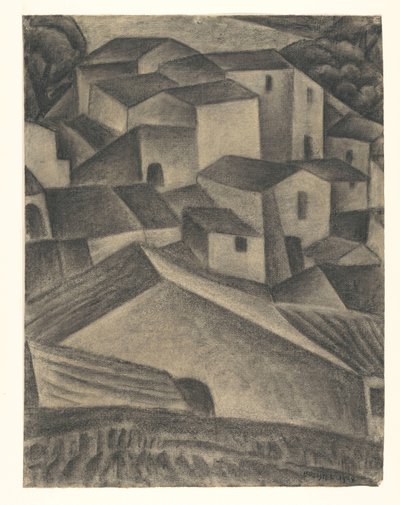 Bir İtalyan Köyündeki Evler by Leo Gestel (signed by artist)