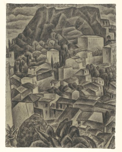 İtalyan dağ köyü by Leo Gestel (signed by artist)