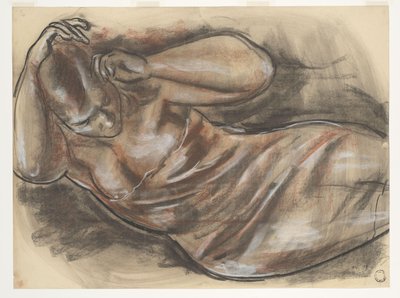 uzanmış çıplak (orijinal başlık) by Leo Gestel (signed by artist)