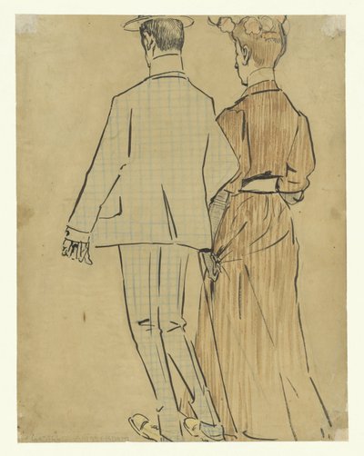 yürüyen çift by Leo Gestel (signed by artist)
