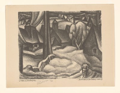 Zinnwald (Ertsgebergte) (nesne üzerindeki orijinal başlık) by Leo Gestel (signed by artist)