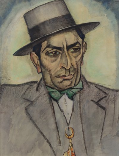 İspanyol Kostümlü Bir Adam, c. 1914 (kağıt üzerine karakalem, pastel ve sulu boya) by Leo Gestel