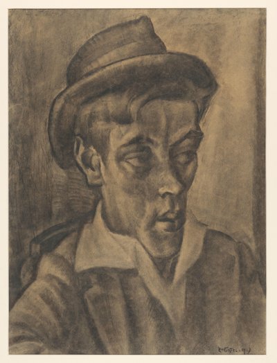 Şapkalı adam büstü by Leo Gestel
