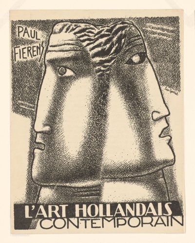 Paul Fierens tarafından çağdaş reprodüksiyon baskı kitap kapağı l'Art Hollandais by Leo Gestel