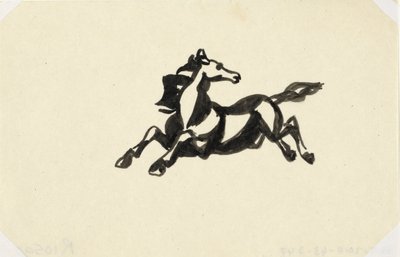 Başı geri dönen at atlama isimsiz at by Leo Gestel