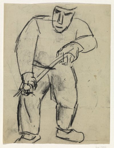 Elinde sopayla duran adam by Leo Gestel