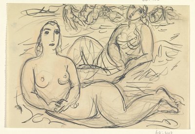 Suda iki çıplak kadın by Leo Gestel