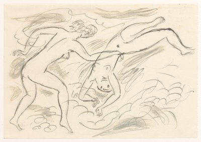 Yüzme iki çıplak kadın by Leo Gestel