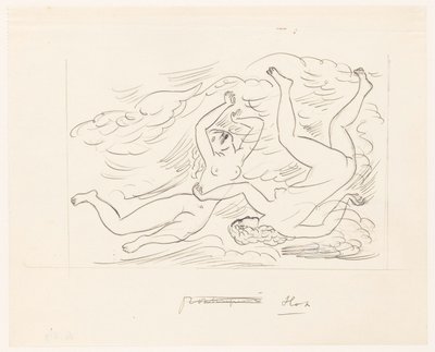Yüzme iki çıplak kadın by Leo Gestel
