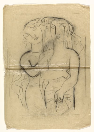 iki ayakta kadın by Leo Gestel