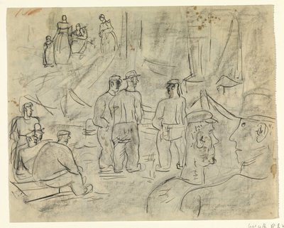 Bir limanda balıkçılar by Leo Gestel