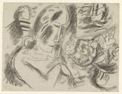 Bir demet çiçek olan kadın by Leo Gestel