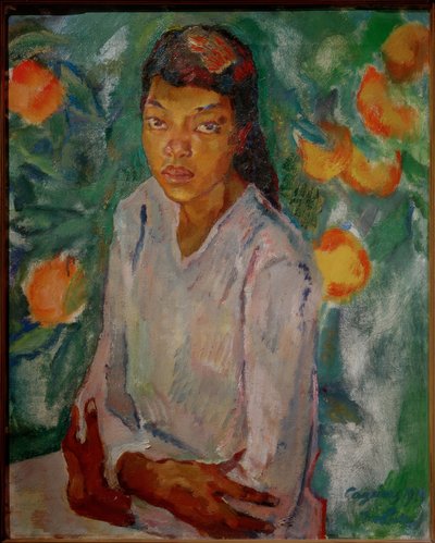 Julia portakal çalısında by Leo Putz