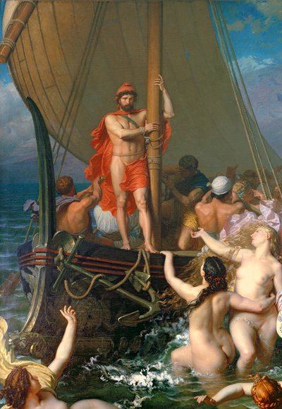 Ulysses ve Sirenler (154170 detayı) by Leon Auguste Adolphe Belly