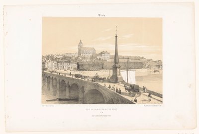 Blois'in köprüden görünümü Vue de Blois ödül du pont (nesne üzerindeki başlık) Çağdaş Fransa (dizi başlığı) La France de nos jours (dizi başlığı) by Leon Auguste Asselineau
