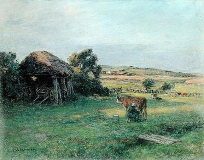 İnek Sağan Köylü Kadının Manzarası, 1880