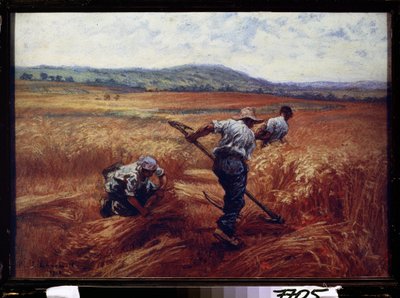 ""Orakçılar" Hasat. LLeon Augustin Lhermitte (1844-1925) tarafından pastel boyama 1910 Puşkin Müzesi, Moskova by Leon Augustin Lhermitte