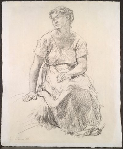 Oturan Köylü Kadın by Leon-Augustin Lhermitte
