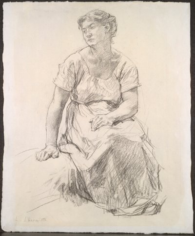 Oturan Köylü Kadın, c. 1885. by Leon Augustin Lhermitte