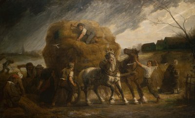 Yaklaşan Fırtına (tuval üzerine yağlı boya) by Leon Augustin Lhermitte