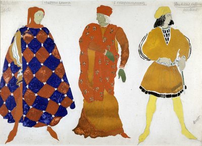 “San Sebastian Şehit” için Bakst kostümü by Leon Bakst